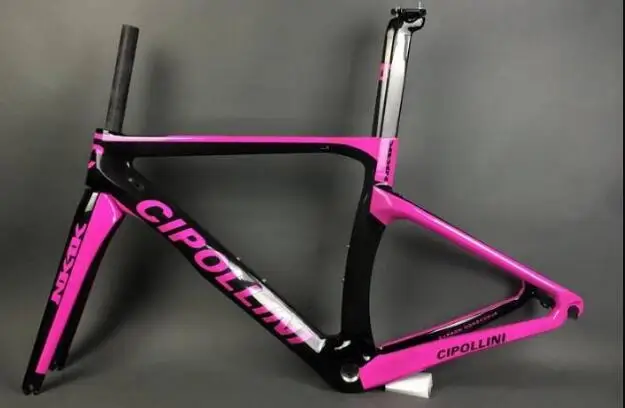 T1100 карбоновые дорожные рамы Cipollini NK1K карбоновые рамы для дорожного велосипеда 3k или 1k карбоновые велосипедные рамы V тормоза или дисковые тормоза - Цвет: Pink