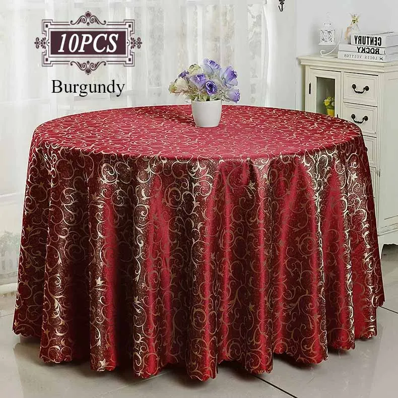 Factory Wholesale 10PCS Luxury Wedding Table Cover Linen for Banquet Party Hotel Restaurant Decor Gold 90&quot Round Cloth | Дом и сад
