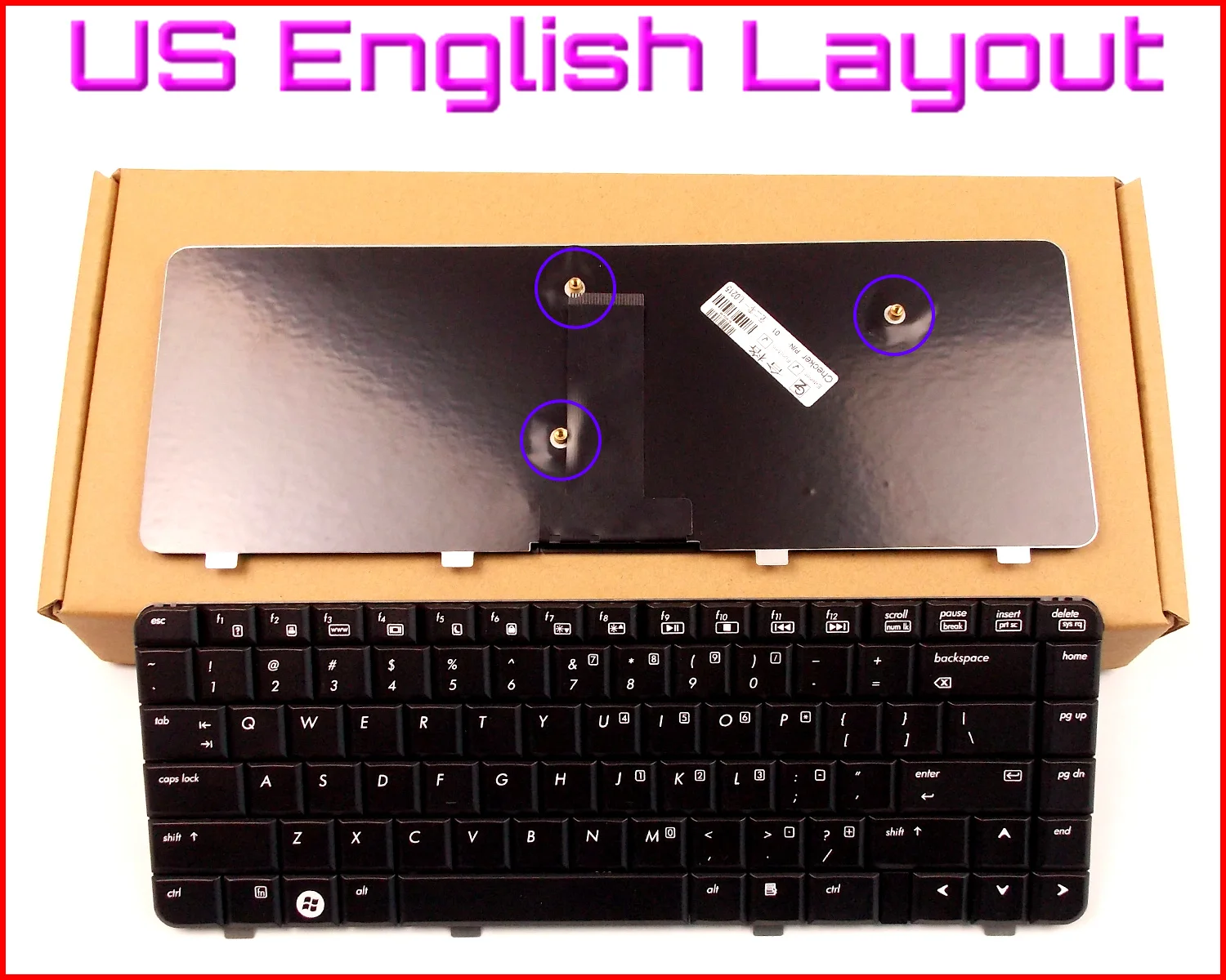 

New Keyboard US English Version for HP/Compaq C700 C710 C720 C727US C771US C777CL C700XX C701TU C700T C769 454954-001 Laptop