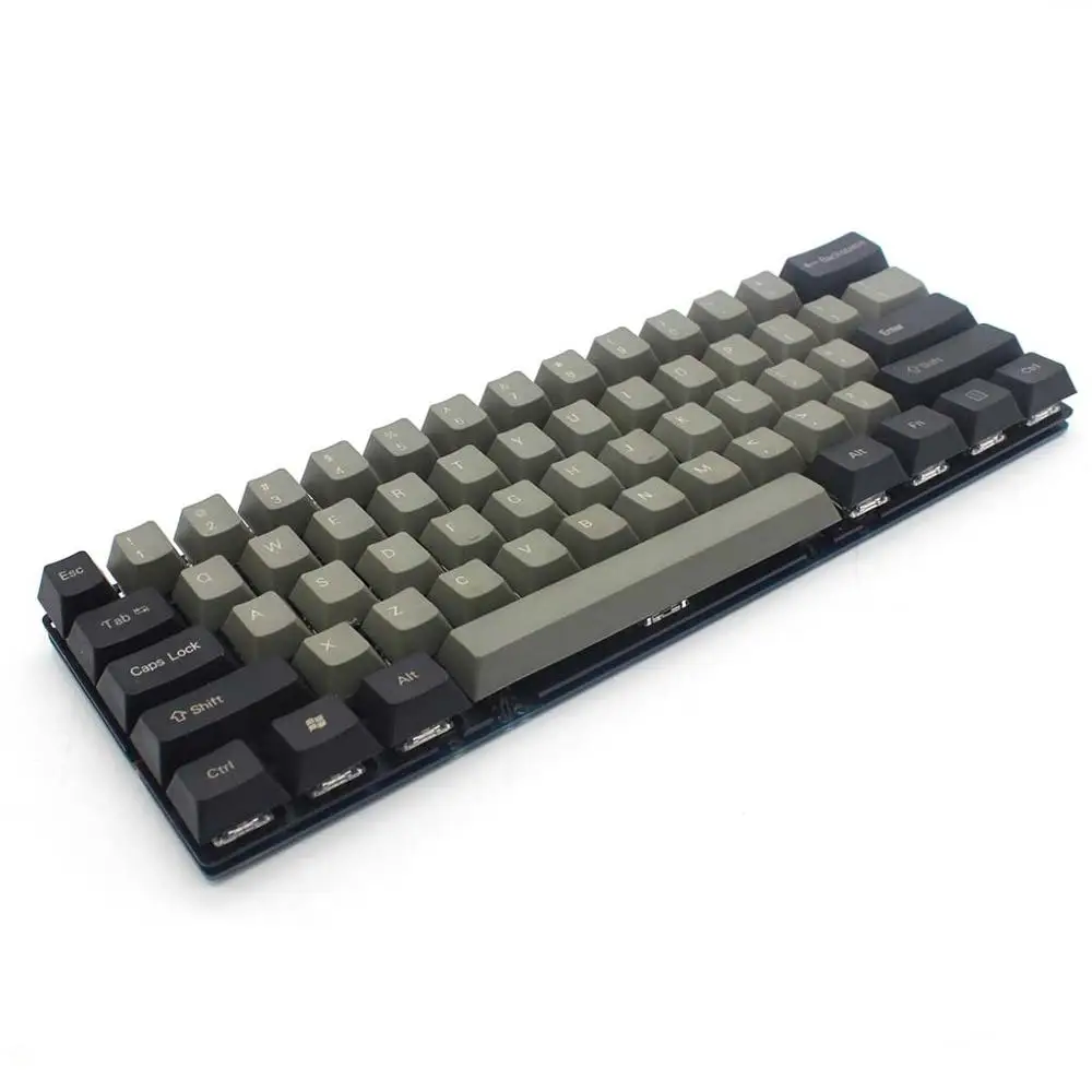 61 Top print YMDK 104 87 61 черный серый смешанный PBT Вишневый профиль Keycap для 104 TKL 60% MX переключатели Механическая игровая клавиатура - Цвет: 61 Top print