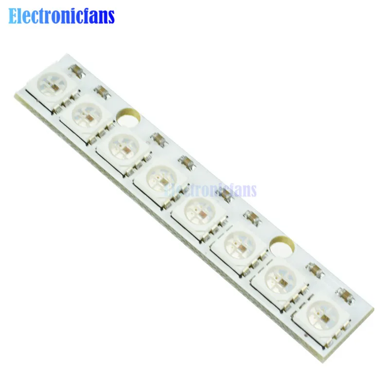 WS2812 WS 2811 5050 RGB СВЕТОДИОДНЫЙ модуль панели лампы 5 в 8 битсветодиодный Радужный