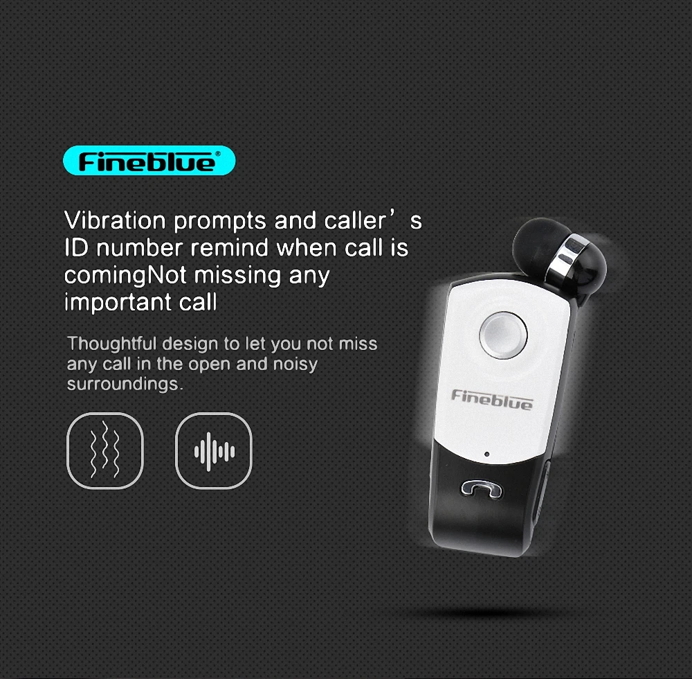 Fineblue F960 bluetooth беспроводная гарнитура для наушников+ микрофон+ зажим для смартфонов Прямая