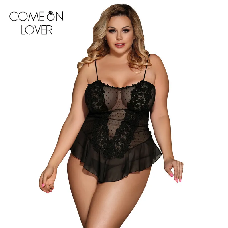 Comeonlover цветок lenceria encaje сексуальные женщины большого размера babydoll прозрачное Эротическое ночное белье женское белье nuisette mujer RE80485