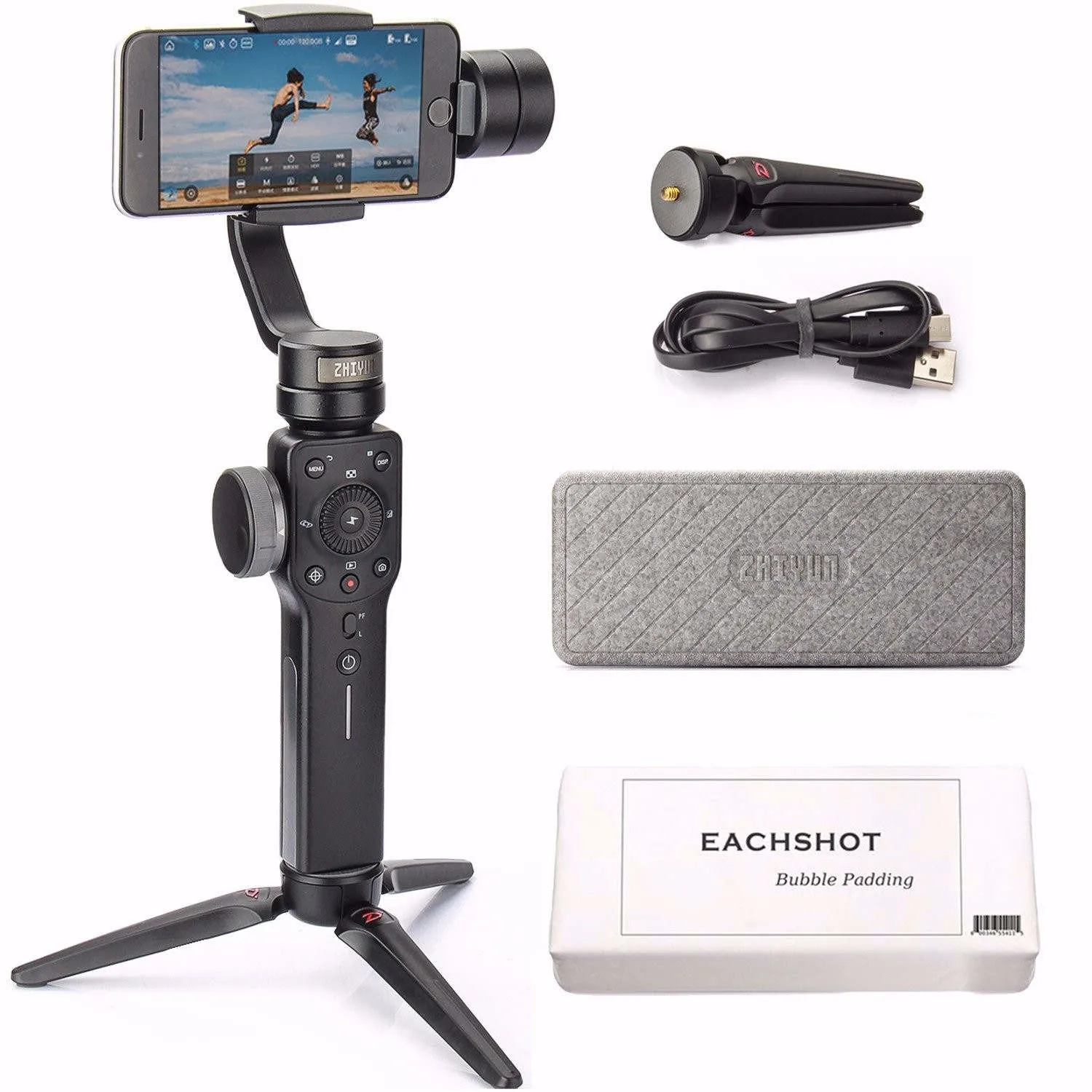 Ручной Стабилизатор Zhiyun Smooth 4 3 осевой шарнирный стабилизатор для смартфона Iphone 8 X