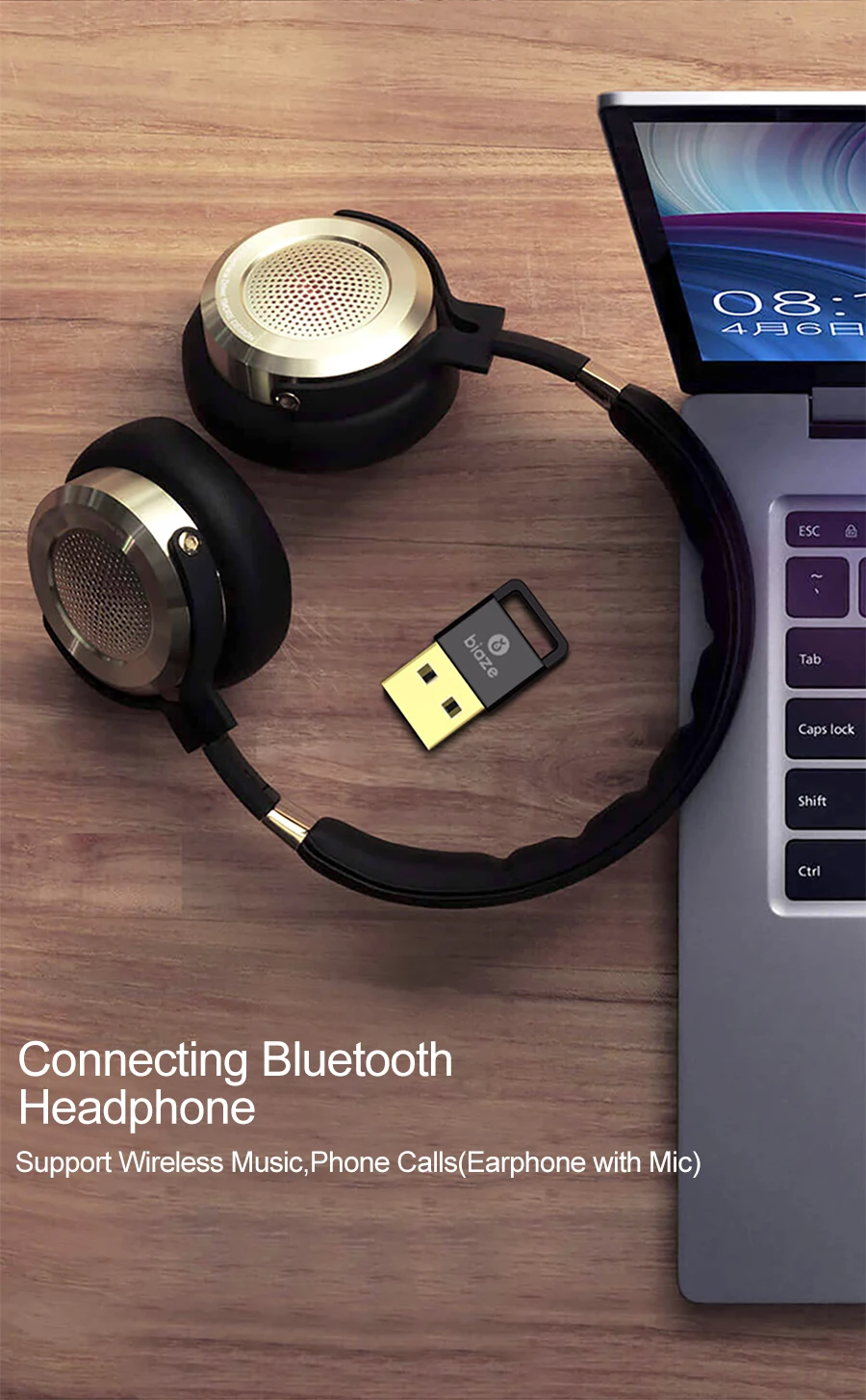 Беспроводные USB Bluetooth адаптеры Biaze 4,0 USB Bluetooth Донгл телефон музыкальный Bluetooth передатчик приемник для ПК ноутбук компьютер