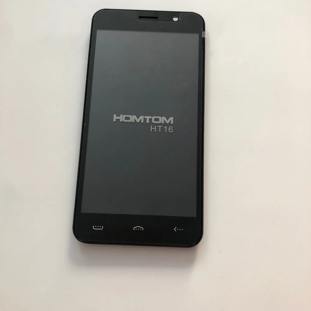 Б/у ЖК дисплей Экран дисплея + сенсорный экран рамка для Homtom HT16 MTK6580 4 ядра 5 0 дюймов