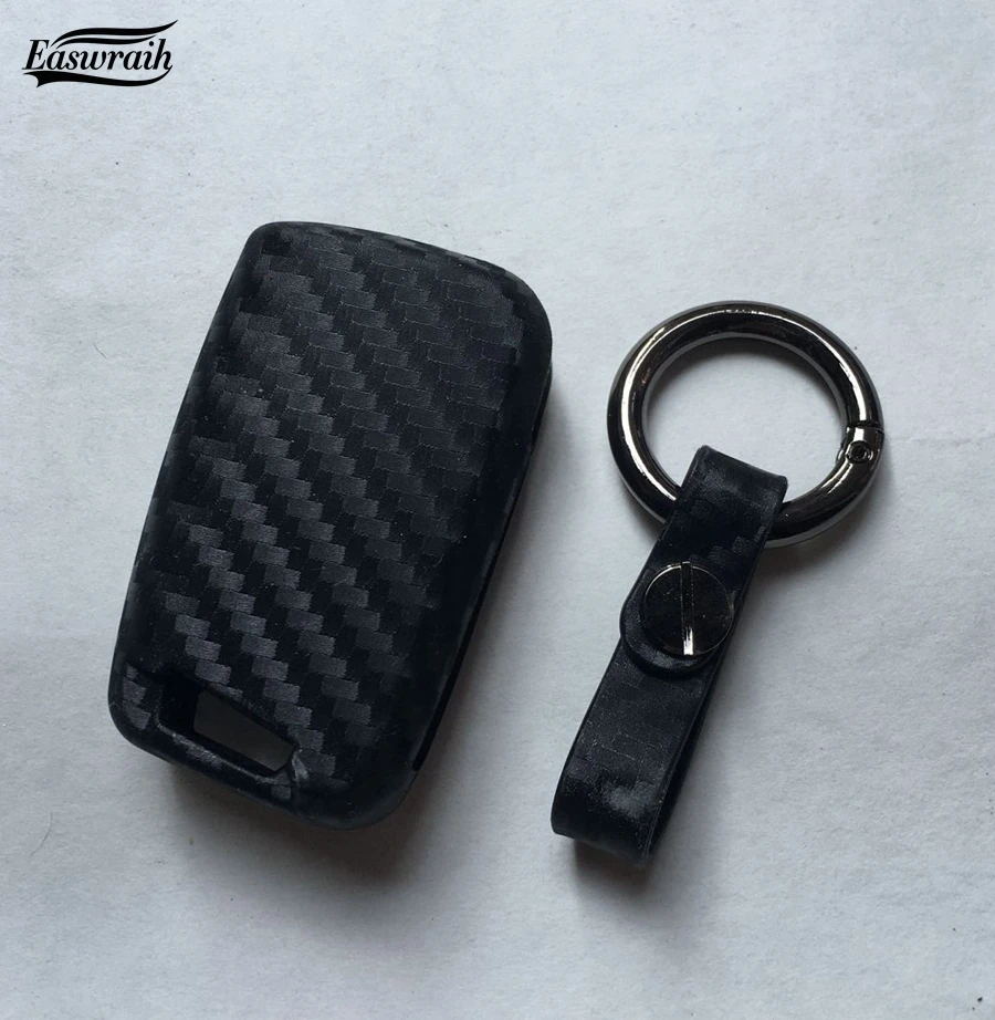 Car Carbon Fiber Key Case Cover Holder For VW Golf 7 MK7 Tiguan Touran T-ROC Skoda Octavia A7 Kodiaq RS Seat Leon Ibiza | Автомобили и