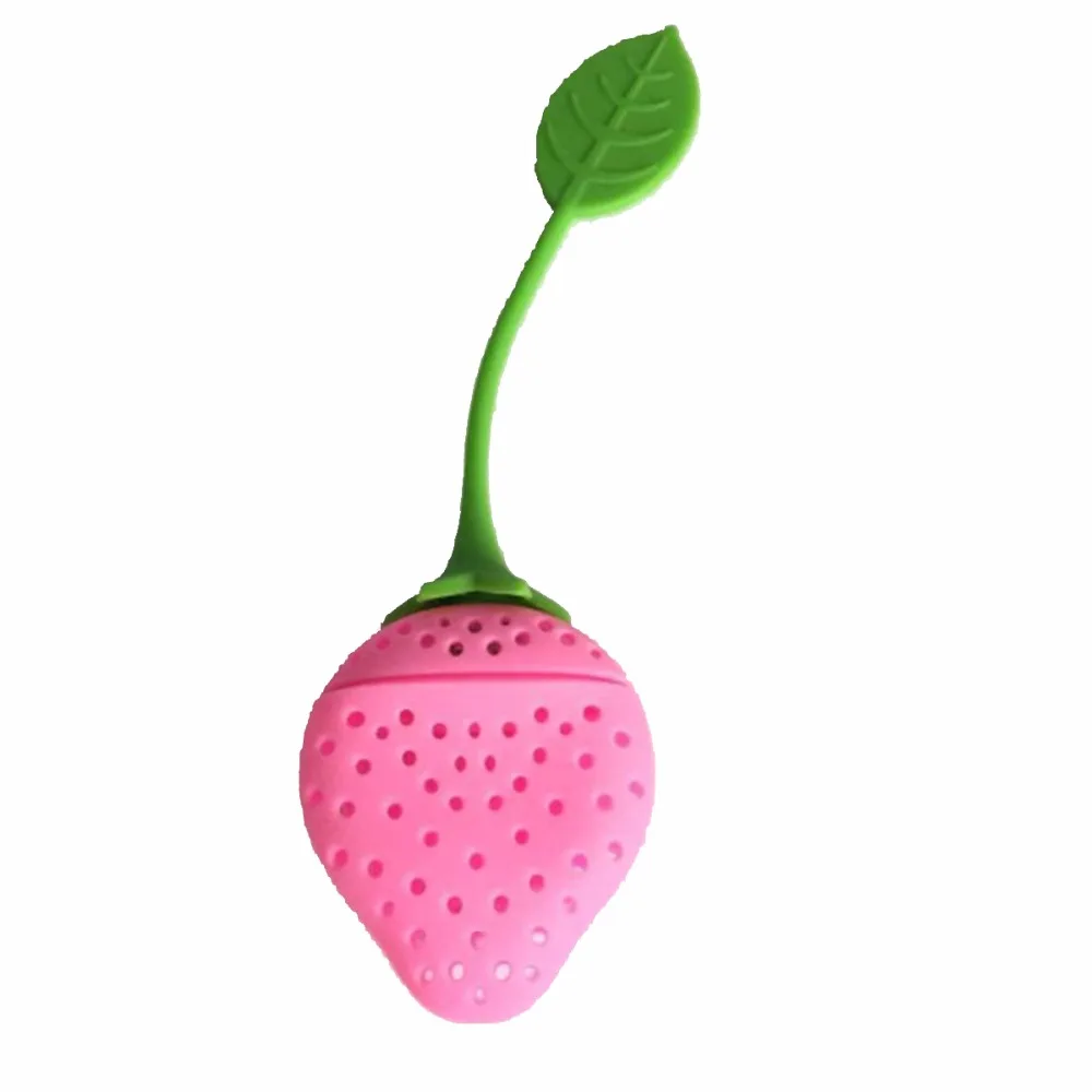 Прекрасный в форме Клубнички силиконовая для чая Infuser пищевая сетка чайник