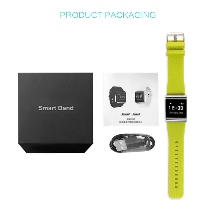 

2017 Bluetooth Smart Wristband Blood Oxygen Smart Fitness Bracelet Waterproof Heart Rate Monitor Blood Pressure Smart band
