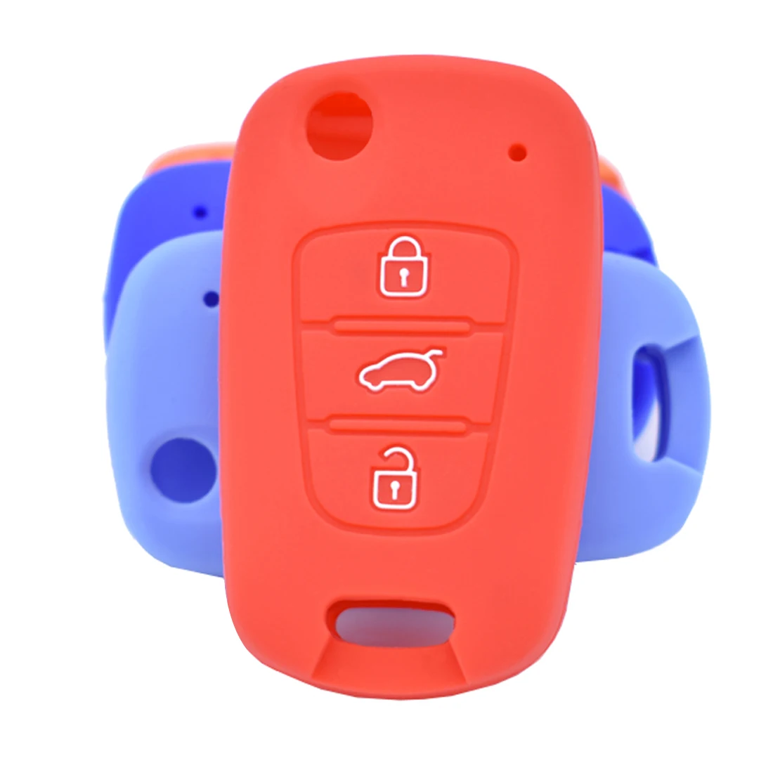 Силиконовый чехол для автомобильного ключа с 3 кнопками Kia RIO K2 K5 Sportage Sorento Hyundai i20 i30