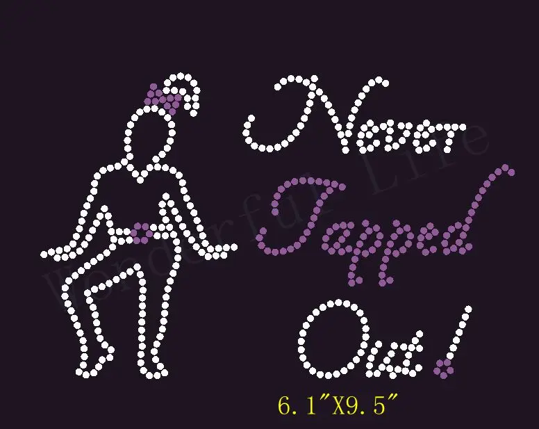 Free shipping Dance never tapped out Rhinestone Iron On Transfer Design Image iron on | Дом и сад