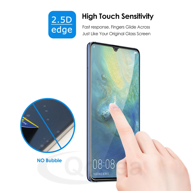 Qosea 10 шт. пленка из закаленного стекла для huawei mate 20 X защитная экрана 9H Ультра