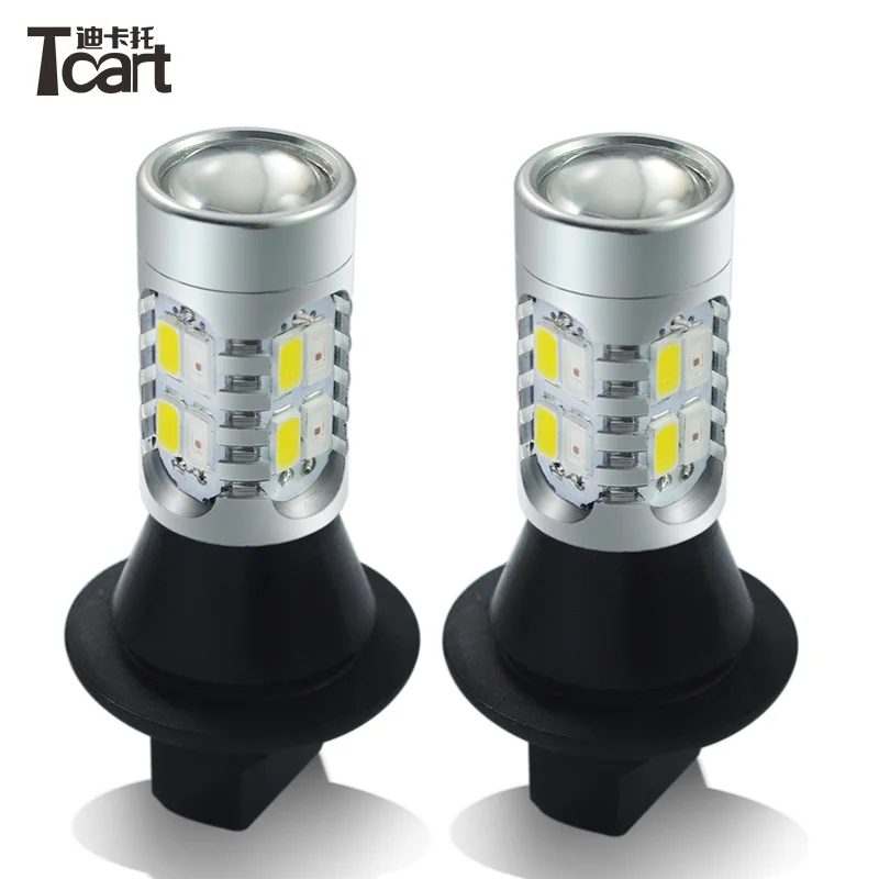 Tcart T20 7440 WY21W указатели поворосветильник drl Светодиодные Автомобильные дневные