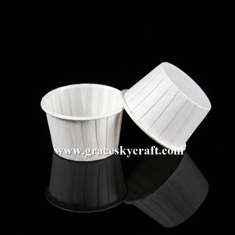 100X Бесплатная доставка красивые чисто белые бумажные чашки для кексов Маффин