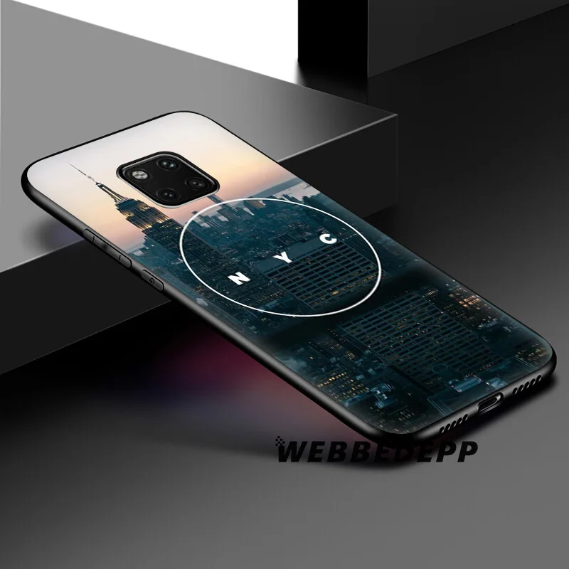 WEBBEDEPP New York City Soft Silicone Case for Huawei Honor Mate 20 10 8X 8C 8 6A 7A 7X 7C Lite Pro TPU |