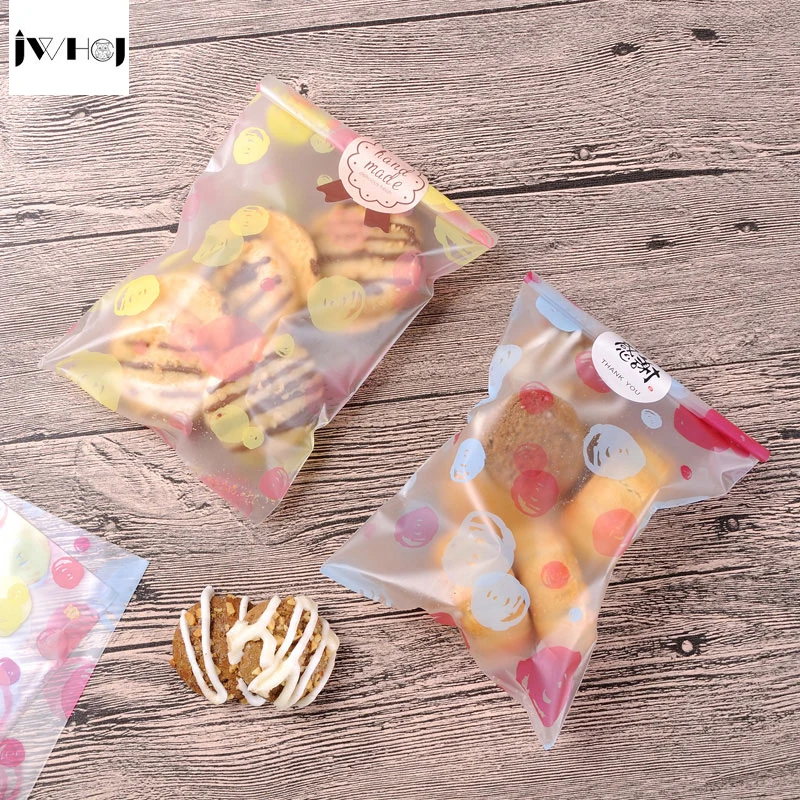 50 шт./лот цветные пузырьки клейкая сумка печенье сделай сам подарочные пакеты для