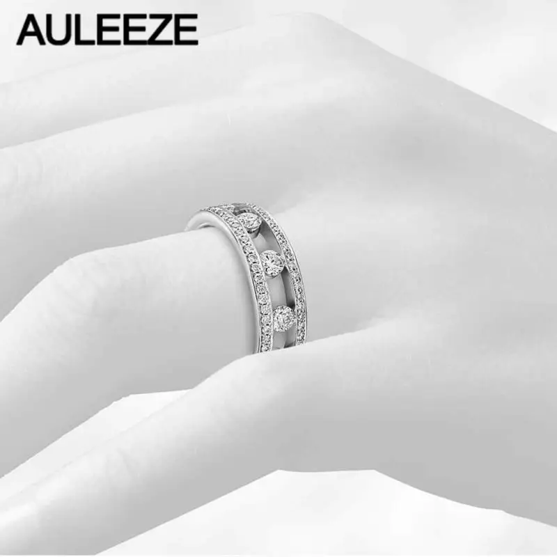Романтическое обручальное кольцо для женщин Gala Lab Grown Diamond Eternity 14K 585 Белое золото с