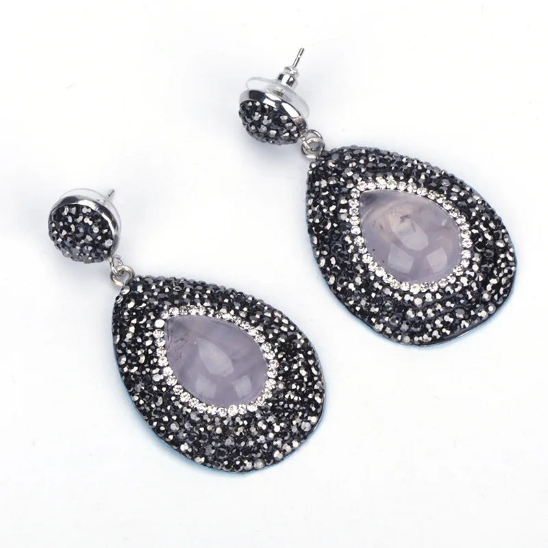 Винтажные светло фиолетовые Лавандовые серые Ониксовые капли|dangling earrings for women|dangle