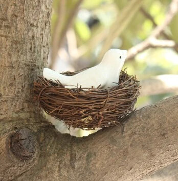 

Zakka Vintage Decoration Props Real Bird Nest 100% Bird Cage Creative Marriage Proposal Wedding decoration Photography Props