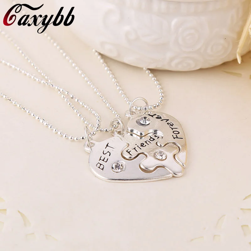 Ожерелье для влюбленных Caxybb 3 unids Best Friends Forever Bff ожерелье s дружеское сердце