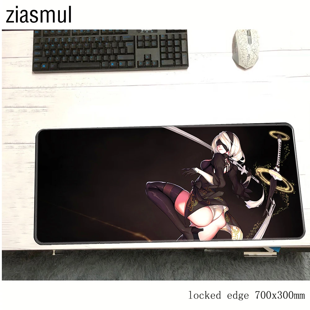 NieR Automata padmouse 700x300 мм коврик для мыши notbook компьютерный коврик для мыши с блокировкой края игровой коврик для мыши геймер для ноутбука коврики для мыши