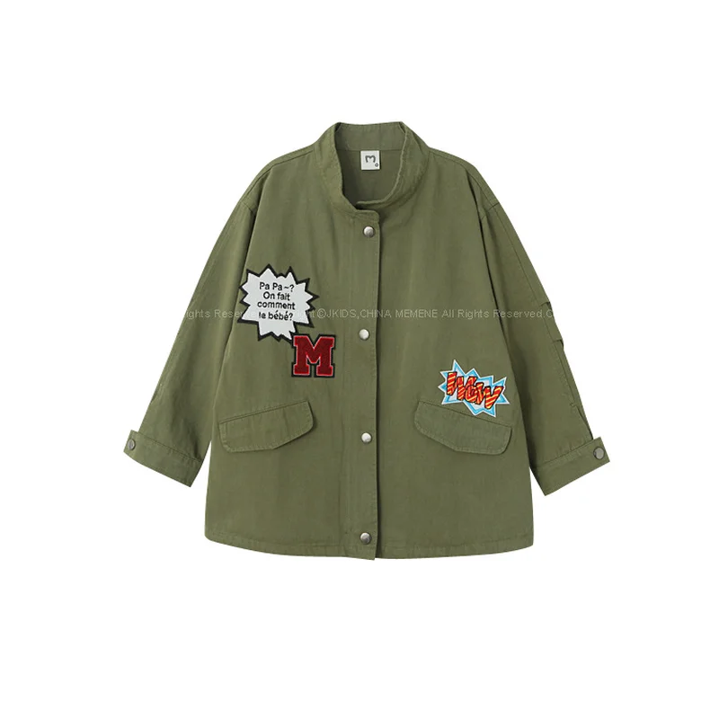 Новинка 2019 весеннее корейское Детское пальто детское с вышивкой модная куртка