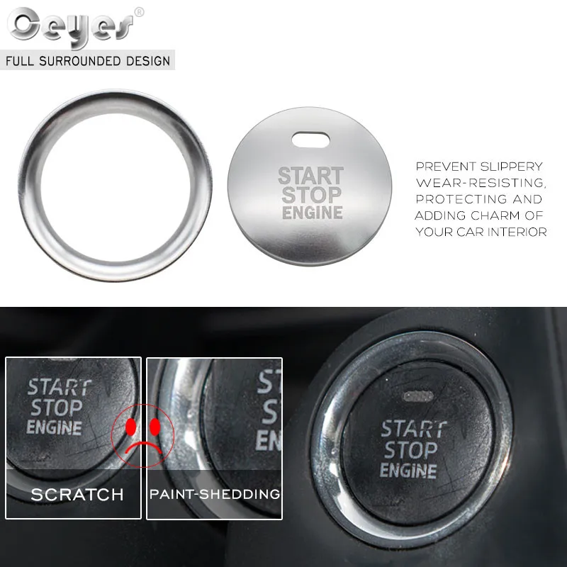 Ceyes автомобильный Стайлинг авто двигатель старт стоп кольцо для Mazda Axela чехол без