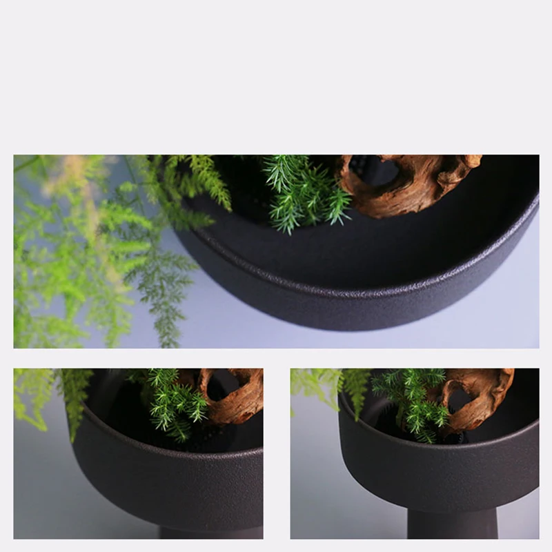 Черный Zen в японском стиле грубая керамика цветочный горшок вазы настольная