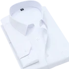 2019 г., мягкая Рабочая Рубашка с длинным рукавом, квадратным воротником, стандартная полоскасаржа, Мужская классическая рубашка, размера плюс, розовая рубашка, мужские рубашки, повседневные