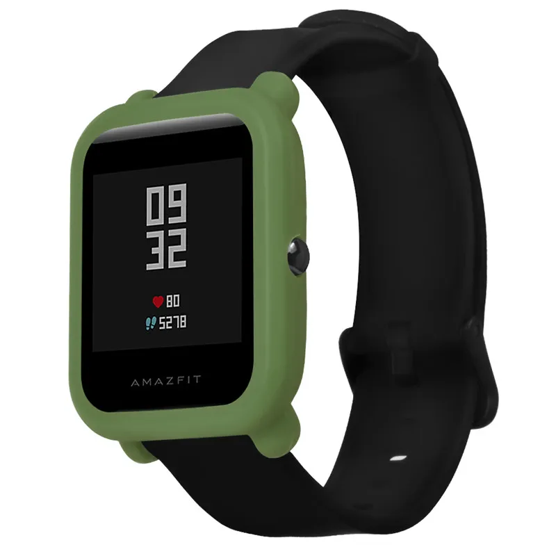 Мягкий силиконовый чехол 2 в 1 для смарт-часов xiaomi huami amazfit bit bip защитный часов + 5 шт.