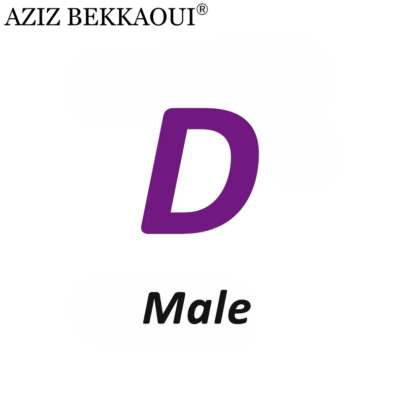Male D AZIZ BEKKAOUI DIY сервис по индивидуальному заказу любой логотип, который вам нужен на заказ специальный подарок для друзей, любимых подарок на день Святого Валентина - Окраска металла: Male D