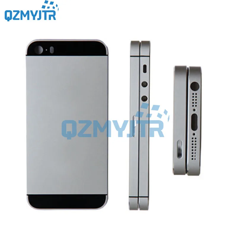 4," для iphone 5s крышка батареи задняя крышка Корпус задняя дверь Чехол средняя рамка Шасси с боковой сборка кнопок для iphone SE 5SE - Цвет: 5s grey