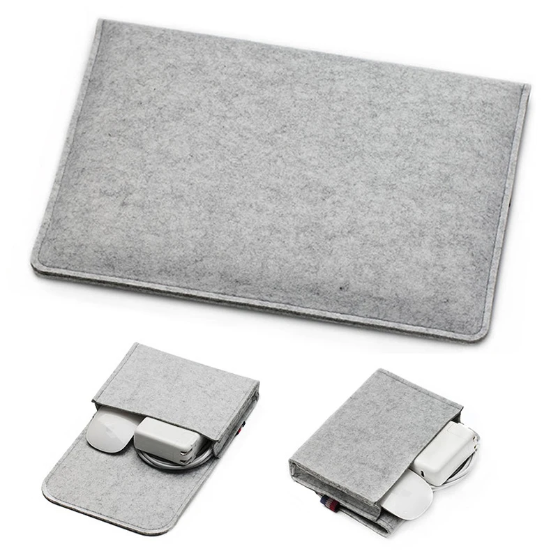 

New Wool Felt Sleeve Notebook Bag For Xiaomi Air 12.5 13.3 15.6 Surface Laptop 13.5 For Macbook Pro Retina 11 12 13 14 15 Case