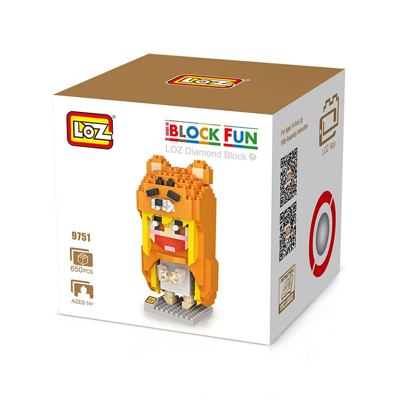 LOZ алмазные блоки, кирпичные игрушки Dr. Slump Arale Himouto Umaru-Chan, мультипликационный персонаж дома Умару, строительные блоки, игрушки, обучающие LOZ блоки, набор - Цвет: 9751 with box