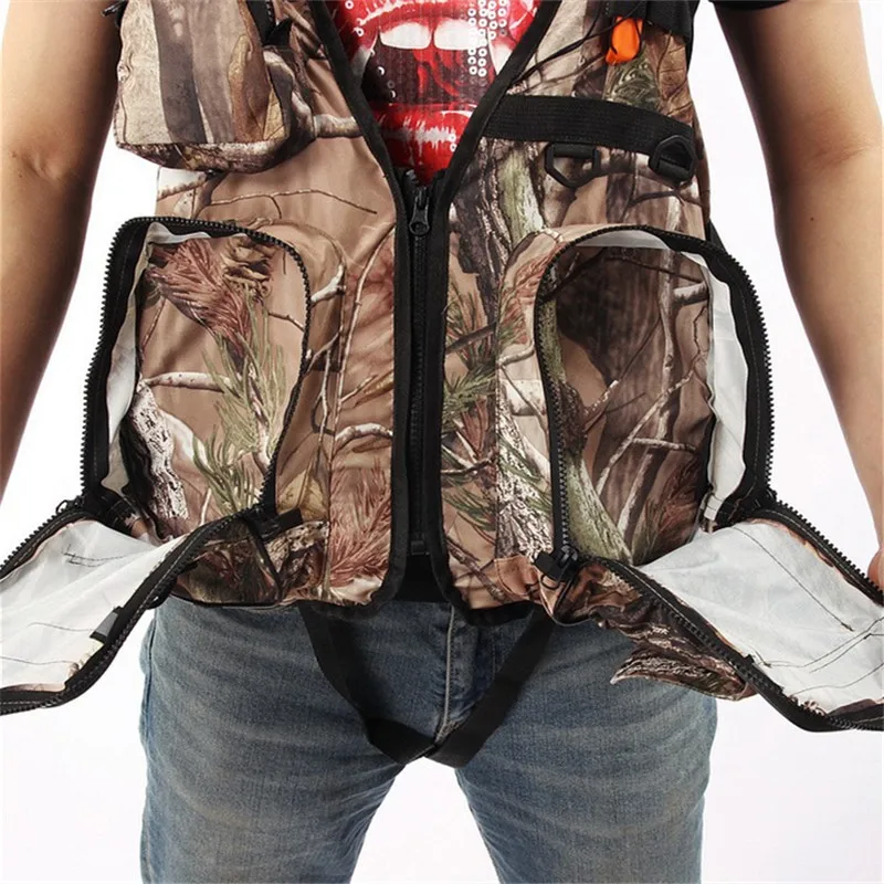 Камуфляжный спасательный жилет из пенопласта для взрослых со свистком плавания