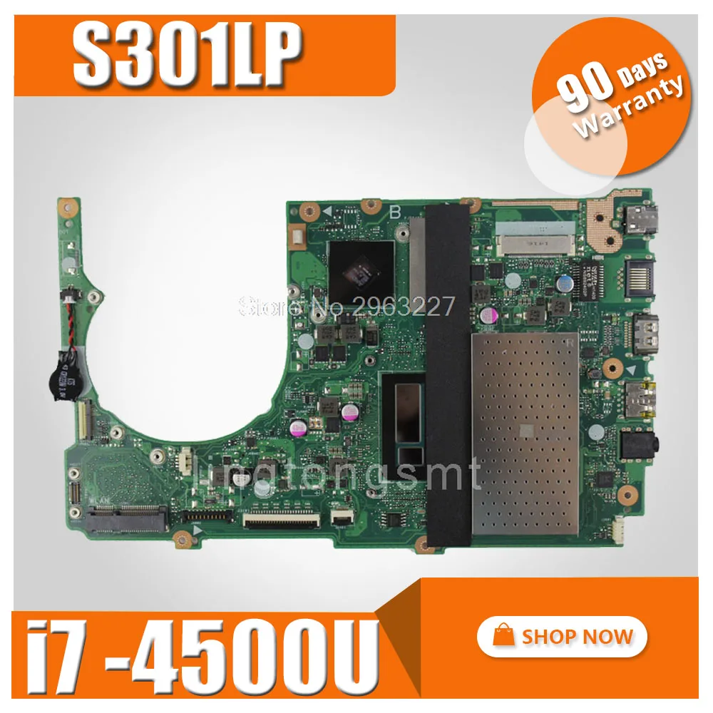 S301LP материнской REV2.2 i7-4500U для ASUS Q301LP Q301L S301L Материнская плата ноутбука S301LP плата S301LP материнской Тесты OK