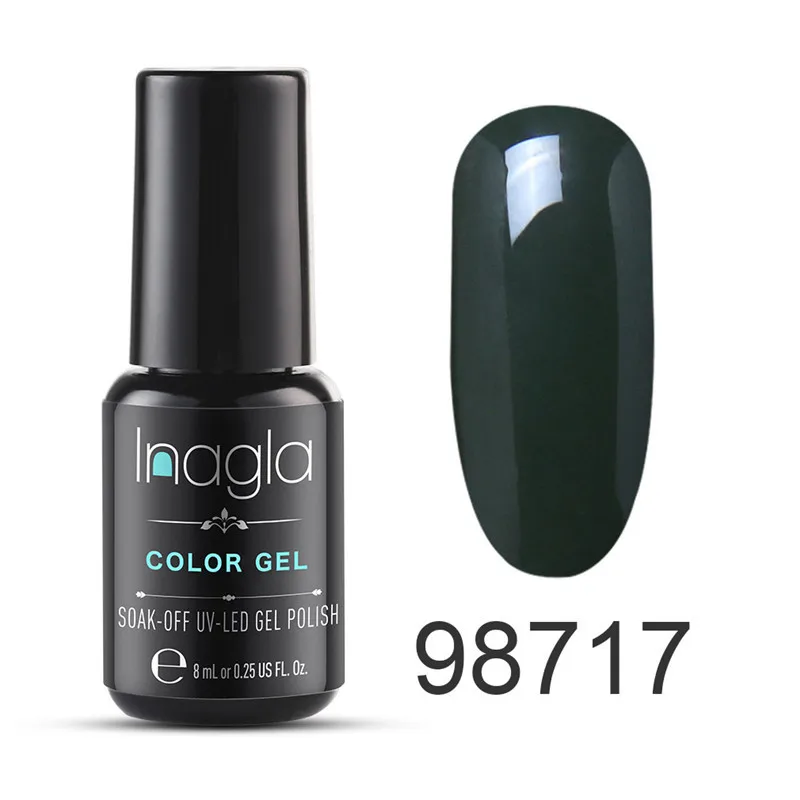 98717 Inagla Гель-лак для ногтей новые цвета Полупостоянный лак для ногтей Быстросохнущий 8 мл Гель-лак Цветной Гель-лак - Цвет: 98717