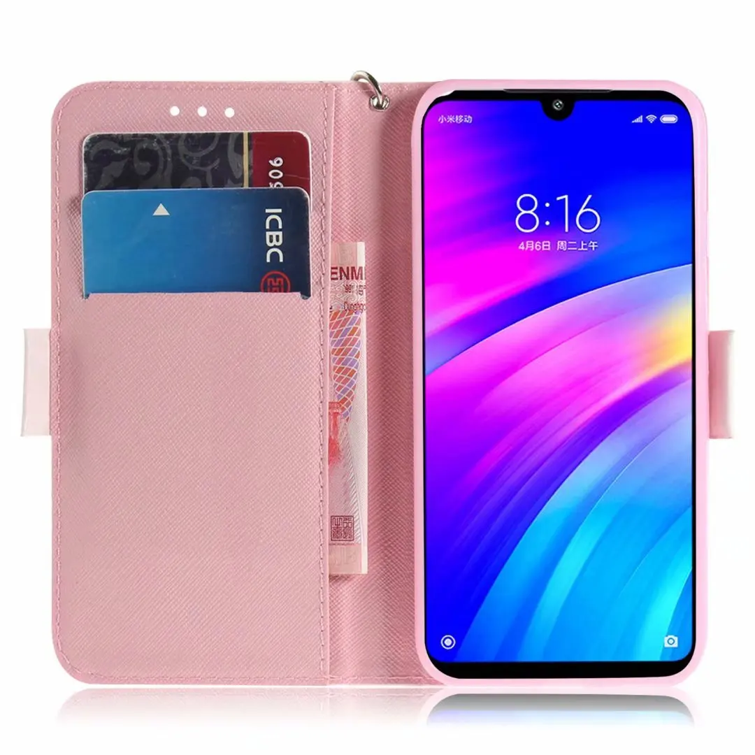 Кожаный чехол-бумажник с объемным цветком для Xiaomi mi 9T A2 6X Pocophone F1 Red mi K20 5 Plus 6A 7A Go Note 6 7 Pro Чехол С Откидывающейся Крышкой с рисунком