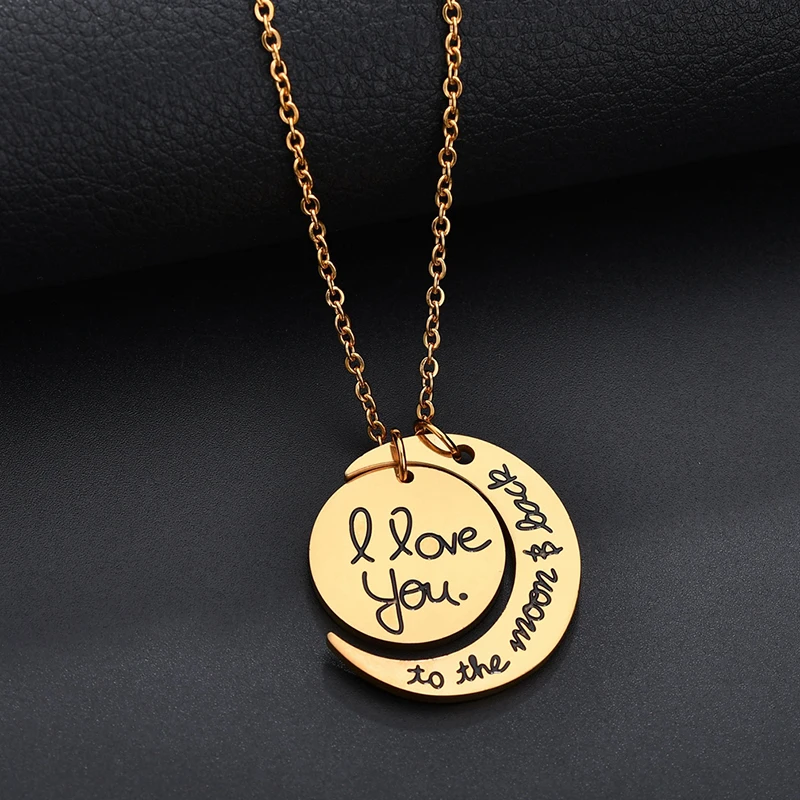 Ожерелье Nextvance с подвеской в виде круглой Луны ожерелье надписью I Love You To The Moon And