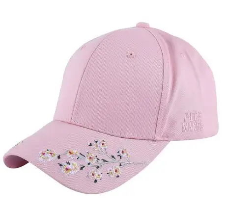 pink color Хлопок, высокое качество, Женская Повседневная Бейсболка, шапка с цветочным принтом, для взрослых, размер для мальчиков и девочек, красивые кепки, новая бейсболка - Цвет: pink color