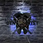 Стоматологическое Офисное оборудование для отбеливания зубов, настенные часы с виниловой пластиной светодиодный Ной подсветкой, декоративное освещение