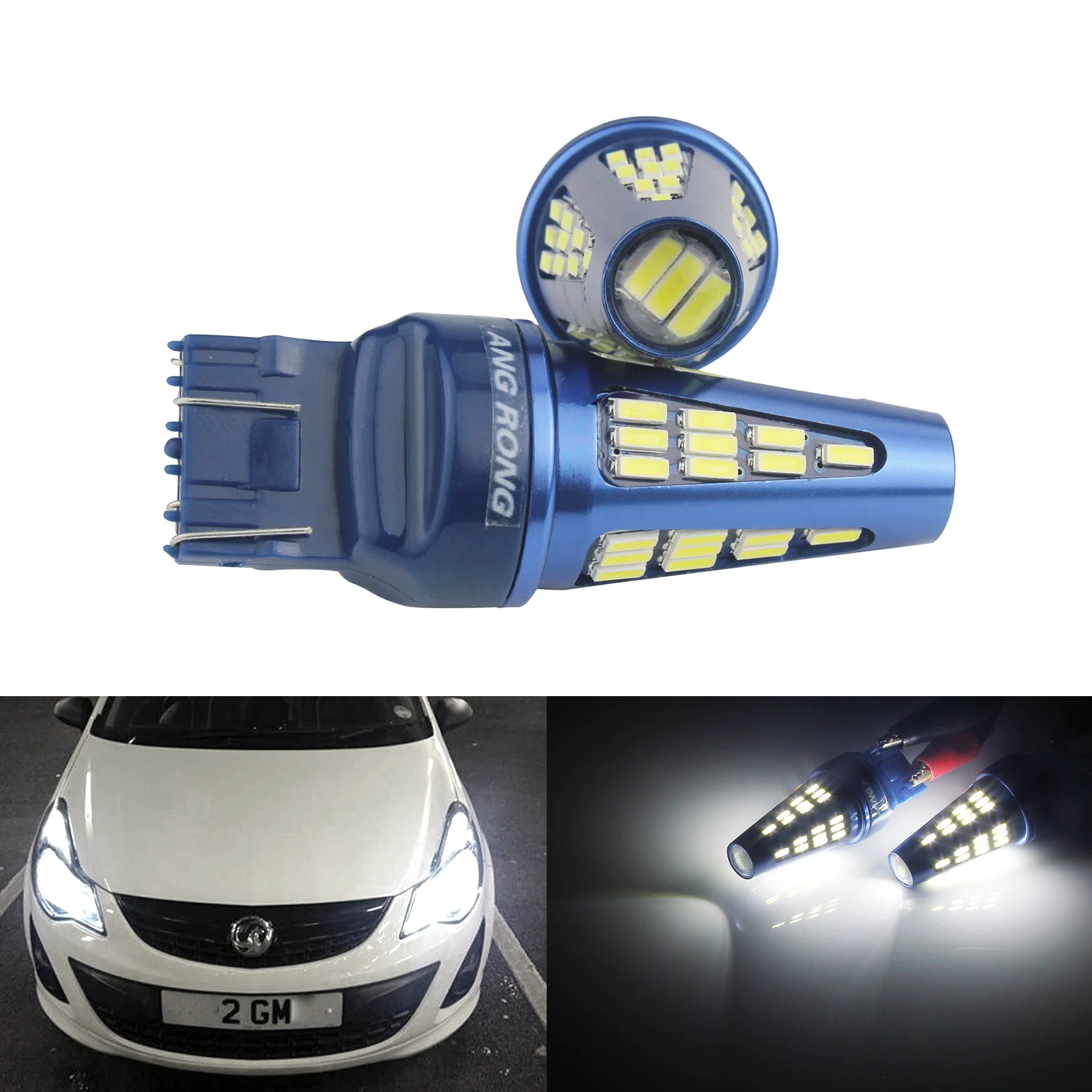 ANGRONG 2x Высокая мощность T20 582 7440 светодиодный светильник 580 7443 W21/5W 48 SMD индикатор