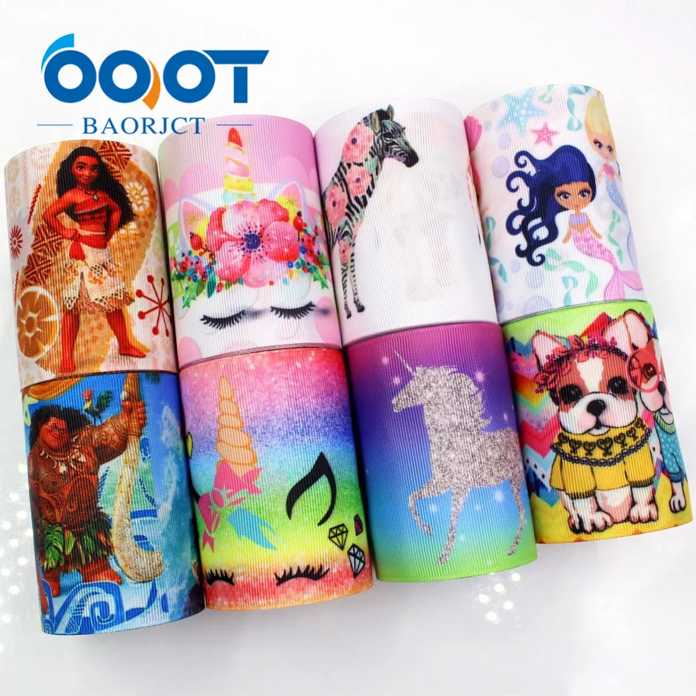 OOOT BAORJCT I-18428-50 75 мм 10 ярдов Мультяшные ленты термоперенос Печатный Гро-Гро