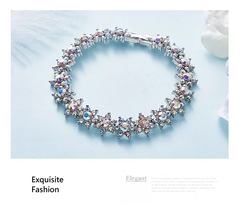 CDE, украшенные кристаллами Swarovski, женские блестящие браслеты со звездами, очаровательные, Кристальные, Aurore Boreale, браслеты-манжеты, хорошее ювелирное изделие