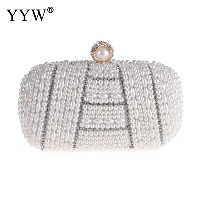 

2019 New Beaded Luxury Evening Clutches Bag Women Rhinestones Pink Diamonds Clutch For Wedding Party Gold Chain Bolsa Feminina