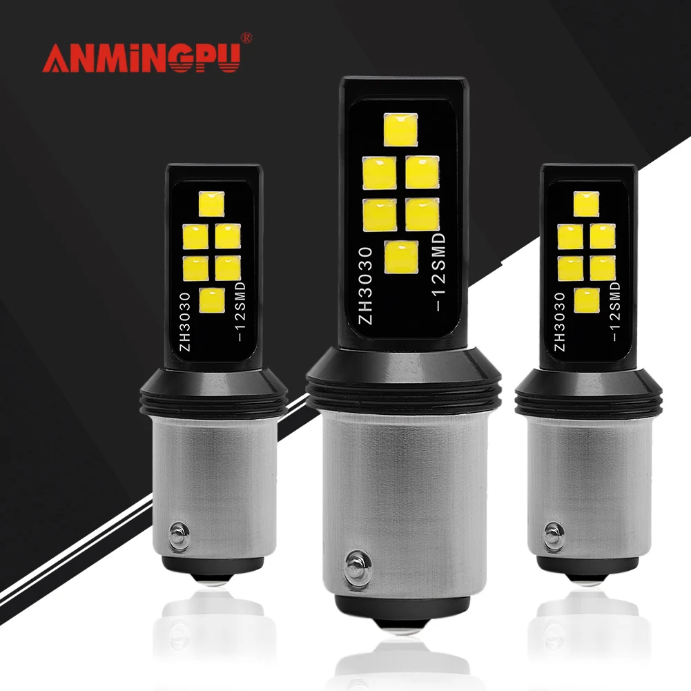 ANMINGPU 2x сигнальная лампа P21/5 Вт 1157 светодиодный светильник 3030SMD Bay15d 1156 BA15S P21W BAU15S PY21W