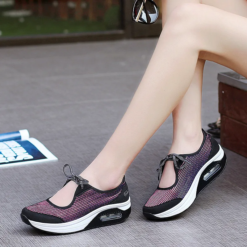 

MIUBU Fashion Women Shoes New Summer Style Breathable Brand Shoes Women Heighten Flats Shoes Zapatillas Deportivas Mujer