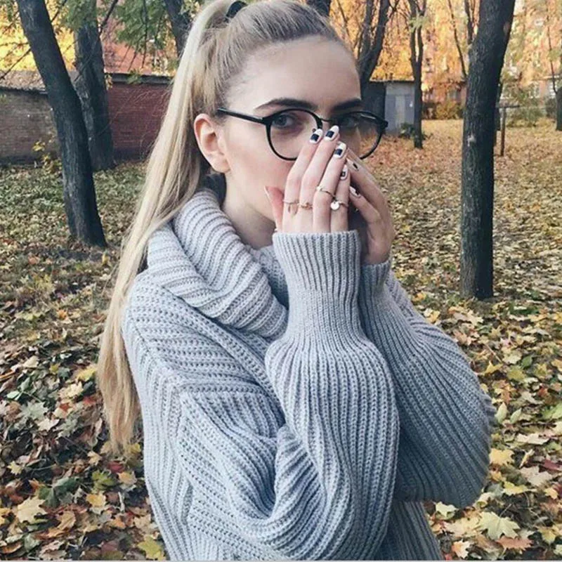 Свитер женский свободный с длинным рукавом | Женская одежда