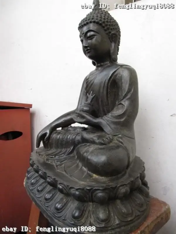 18&quotTibet Buddhism excellent Bronze Copper Sakyamuni Buddha Statue Discount 55% |