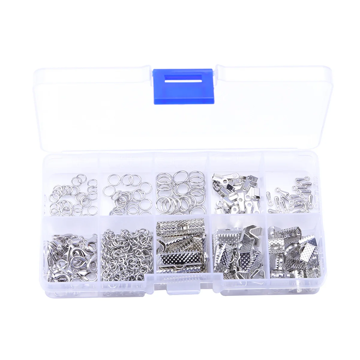 200 шт. 4 цвета кольцо застежка Лобстер задняя цепочка комплект пряжки футляр для